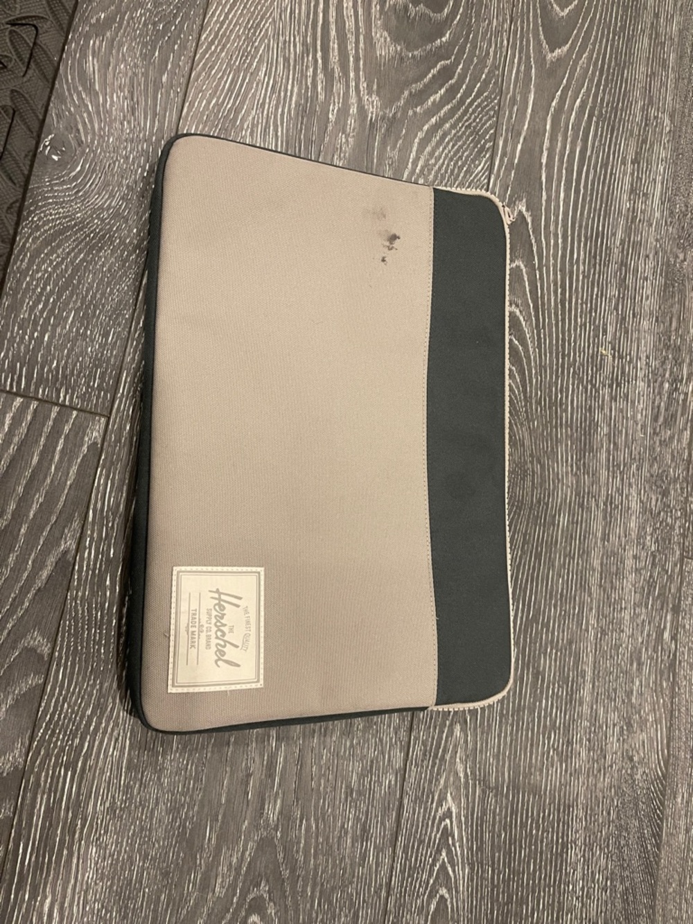Herschel Supply Company Beige and Black Laptop Sleeve